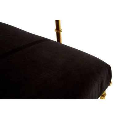 Gold and Black Velvet Accent Chair | Monroe