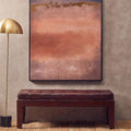 Antique Brown Leather Bench | Inca