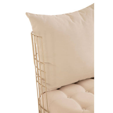 Champagne Gold Finish Wheel Design Chair | Mantis