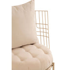 Champagne Gold Finish Wheel Design Chair | Mantis
