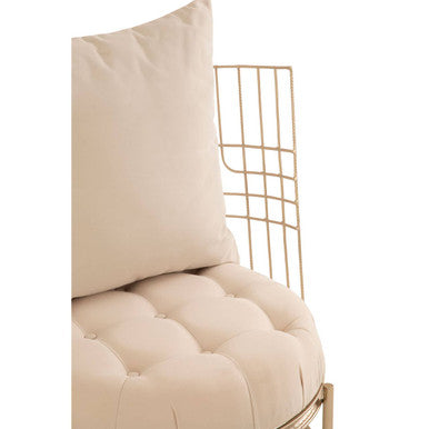 Champagne Gold Finish Wheel Design Chair | Mantis