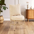 Champagne Gold Finish Wheel Design Chair | Mantis