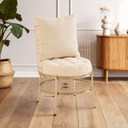 Champagne Gold Finish Wheel Design Chair | Mantis