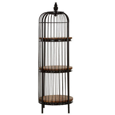 Medium 3 Tier Black Birdcage Shelf Unit | Mantis