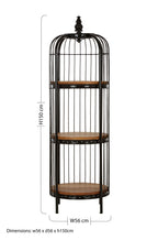Medium 3 Tier Black Birdcage Shelf Unit | Mantis