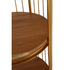 Medium Gold Finish Birdcage Shelf Unit | Mantis