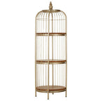 3 Tier Champagne Gold Birdcage Shelf Unit | Mantis