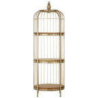 3 Tier Champagne Gold Birdcage Shelf Unit | Mantis