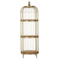 3 Tier Champagne Gold Birdcage Shelf Unit | Mantis