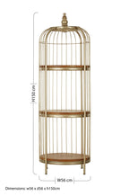 3 Tier Champagne Gold Birdcage Shelf Unit | Mantis