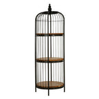 Small Black Finish Birdcage Shelf Unit | Mantis