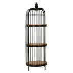 Small Black Finish Birdcage Shelf Unit | Mantis