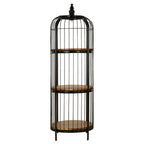 Small Black Finish Birdcage Shelf Unit | Mantis