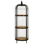 Small Black Finish Birdcage Shelf Unit | Mantis