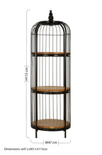 Small Black Finish Birdcage Shelf Unit | Mantis