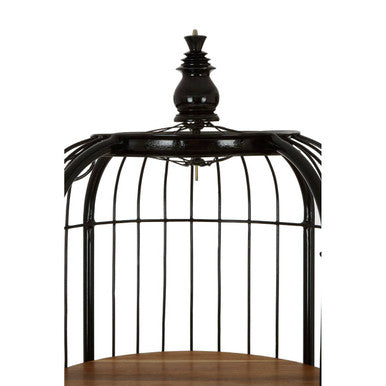 Small Black Finish Birdcage Shelf Unit | Mantis