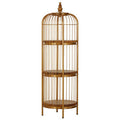 Small 3 Tier Gold Finish Birdcage Shelf Unit | Mantis
