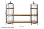 Long Black Finish Birdcage Shelf Unit | Mantis