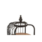 Long Black Finish Birdcage Shelf Unit | Mantis