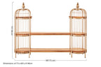 Champagne Gold Finish Birdcage Shelf Unit | Mantis