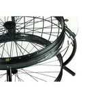 Clear Glass Top Coffee Table with Black Finish Bamboo and Iron Frame | Mantis