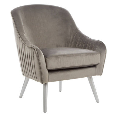Grey Velvet Chair | Louxor