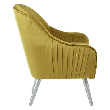 Mustard Velvet Armchair | Louxor