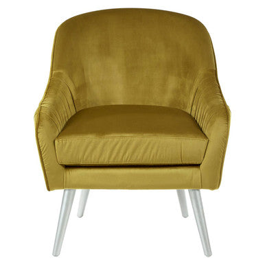 Mustard Velvet Armchair | Louxor