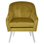 Mustard Velvet Armchair | Louxor