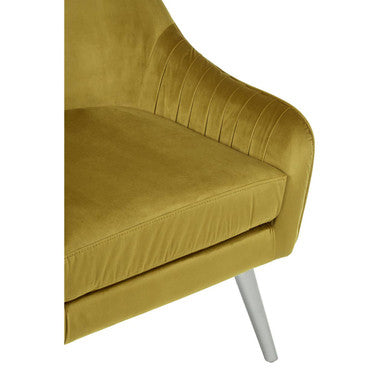 Mustard Velvet Armchair | Louxor
