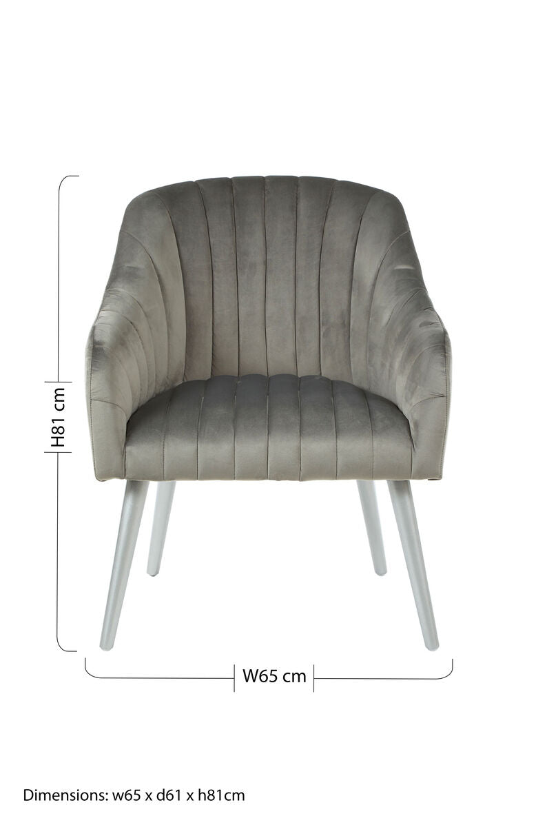 Grey Fabric Armchair | Louxor