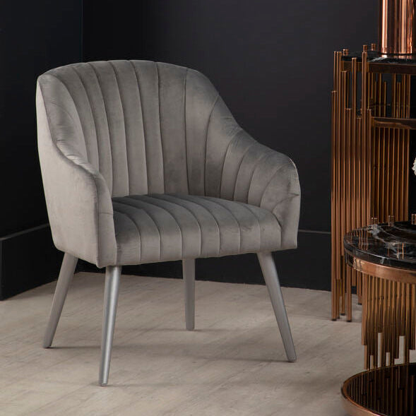 Grey Fabric Armchair | Louxor