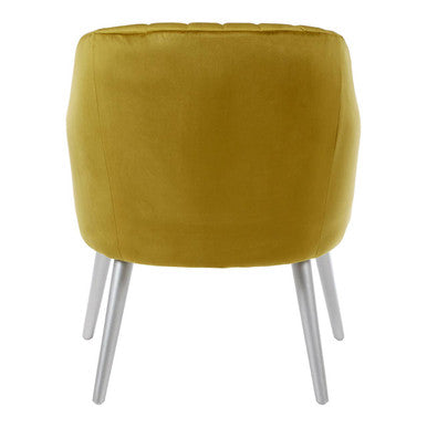 Mustard Fabric Armchair | Louxor