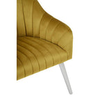 Mustard Fabric Armchair | Louxor