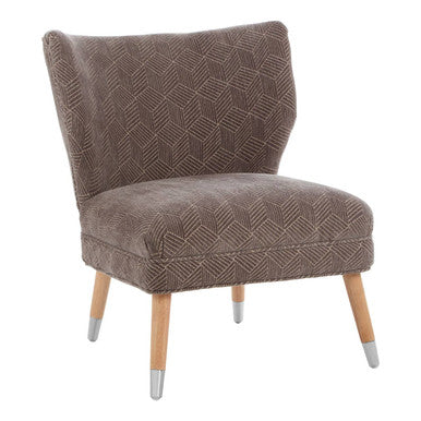 Grey Chenille Wingback Chair | Regents Park