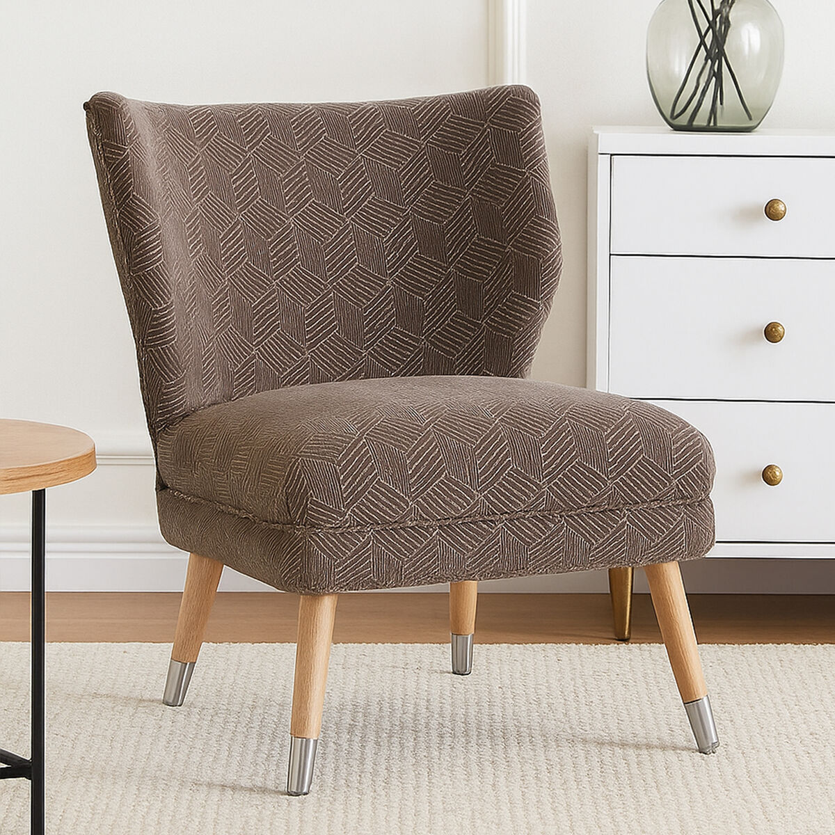 Grey Chenille Wingback Chair | Regents Park