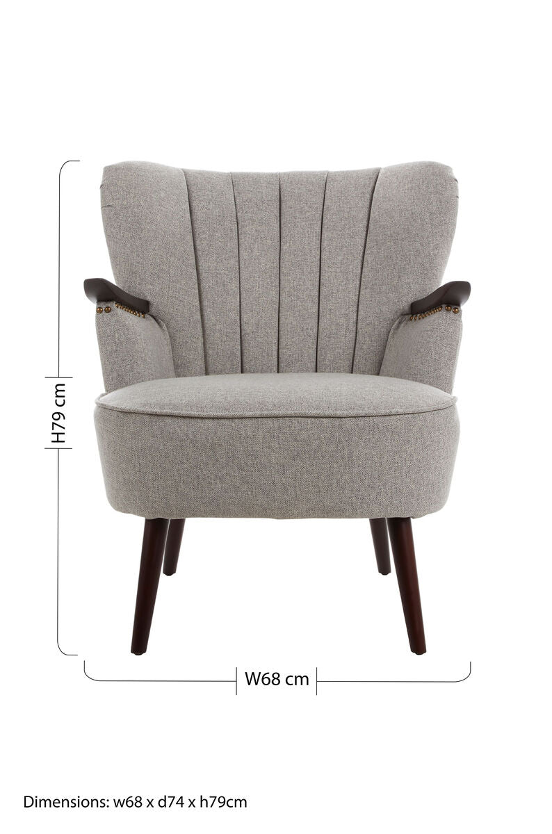 Taupe Fabric Armchair | Hampstead