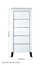 Chest of 5 Drawer with Mirror Frame | Graciela