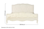 White Super Kingsize Bed | Loire