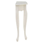 White Bayur Wood Console Table with Rustic Weathered Detail | Loire
