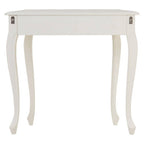 White Bayur Wood Console Table with Rustic Weathered Detail | Loire
