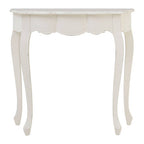 White Bayur Wood Console Table with Rustic Weathered Detail | Loire