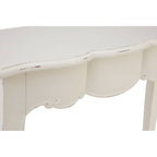 White Bayur Wood Console Table with Rustic Weathered Detail | Loire