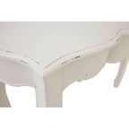 White Bayur Wood Console Table with Rustic Weathered Detail | Loire