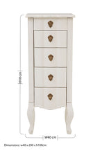 5 Drawer Small Chest White | Loire