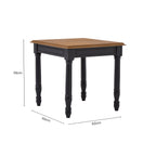 Black Side Table with Textured Bayur Wood and Carved Detail | Loire