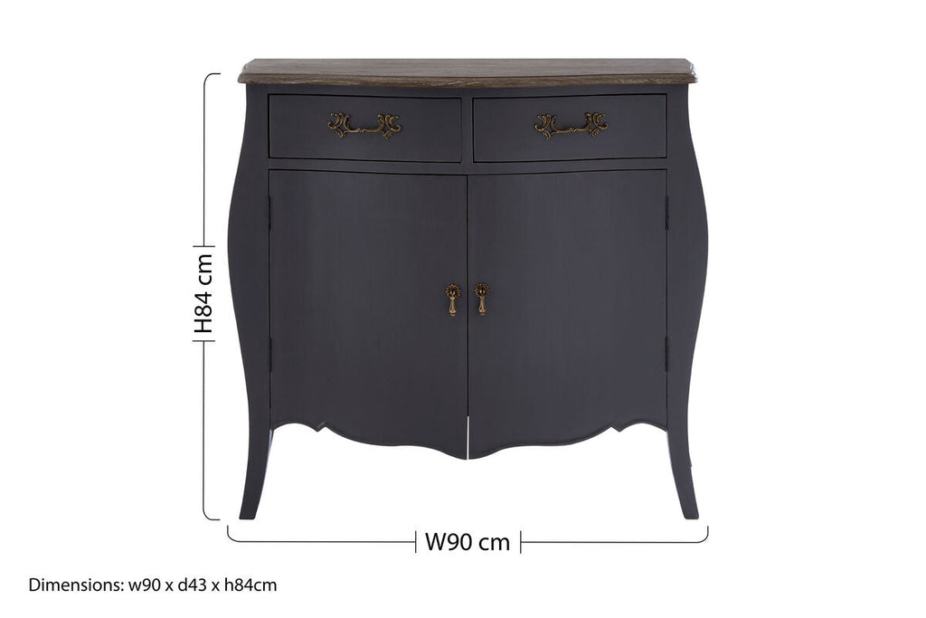 Two Door Dark Grey Sideboard | Loire