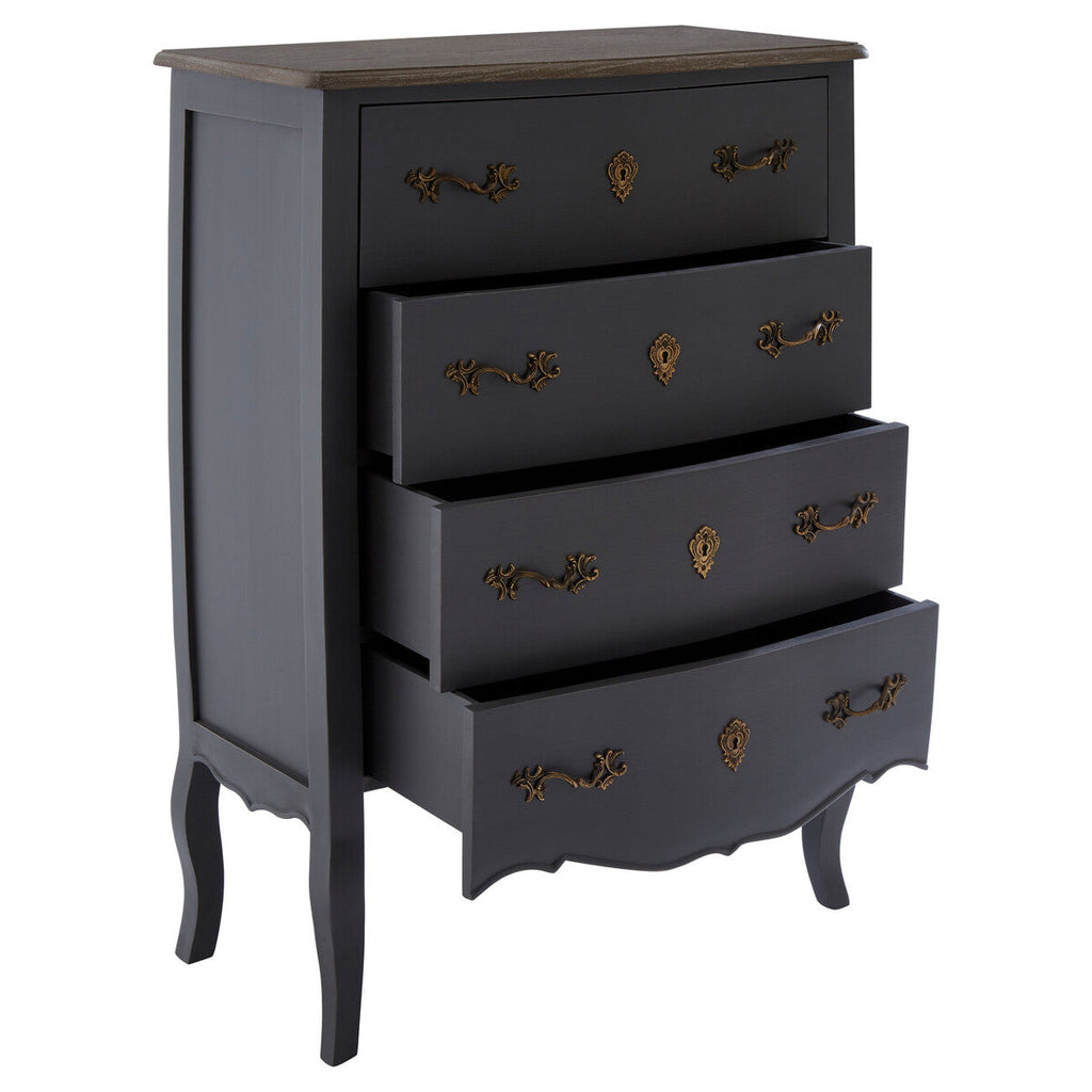 4 Drawer Dark Grey Chest | Loire
