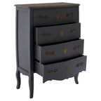 4 Drawer Dark Grey Chest | Loire