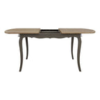 Dark Grey Bayur Wood Dining Table with Natural Wood Top | Loire